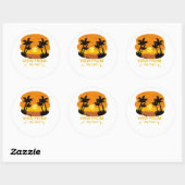 Uitzicht uit Mijn Tent – Camping Ronde Sticker (Vel)