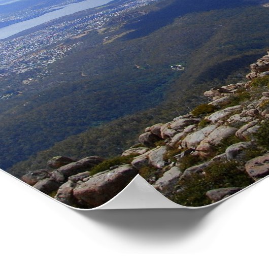 Uitzicht uit Mount Wellington, Tasmania, Print (Hoek)