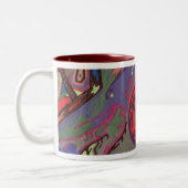Uitzicht uit ruimteschip, Abstracte kunst Mok (Links)