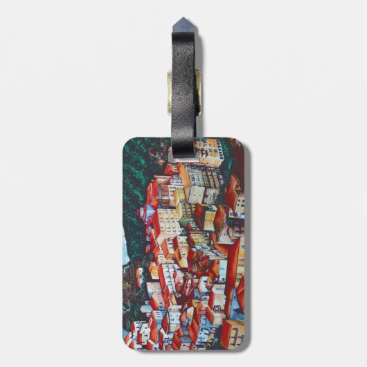 Uitzicht uit San Chirico, Italië  Bagagelabel (Achterkant verticaal)