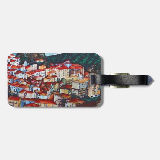 Uitzicht uit San Chirico, Italië  Bagagelabel (Achterkant horizontaal)