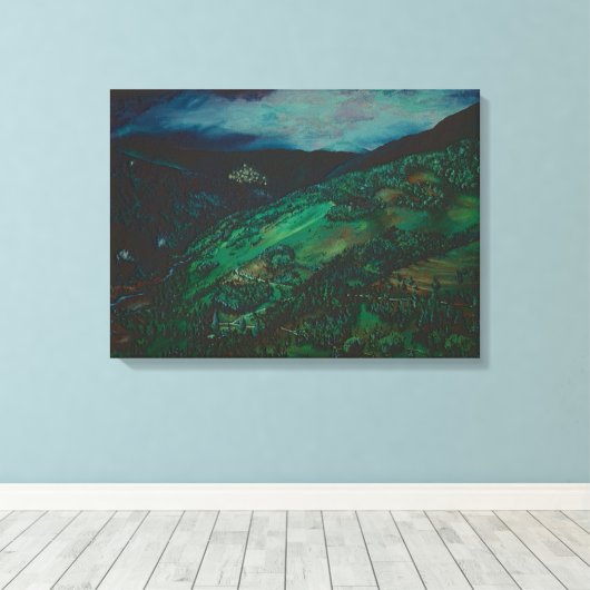 Uitzicht uit San Chirico, Italië Canvas Afdruk (Insitu (Houten vloer))