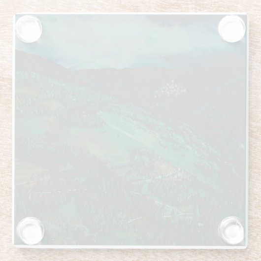 Uitzicht uit San Chirico, Italië Glazen Onderzetter (Achterkant)