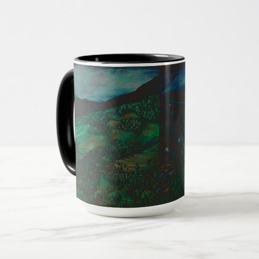 Uitzicht uit San Chirico, Italië Mok (Voorkant links)