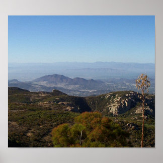 Uitzicht uit Sandstone Peak, Santa Monica Mountain Poster