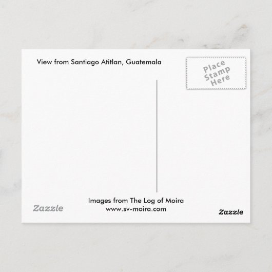 Uitzicht uit Santiago Atitlan, Guatemala Briefkaart (Achterkant)