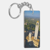 Uitzicht uit Tower, San Gimignano, Siena, Toscane Sleutelhanger (Voorkant Links)