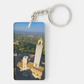 Uitzicht uit Tower, San Gimignano, Siena, Toscane Sleutelhanger (achterkant)