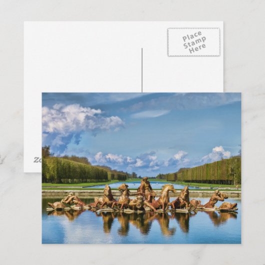 Uitzicht uit Versailles, Frankrijk, Briefkaart (Voorkant / Achterkant)