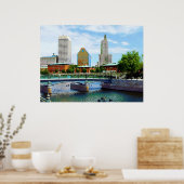 Uitzicht uit Waterplace Park Poster (Keuken)