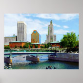 Uitzicht uit Waterplace Park Poster (Voorkant)