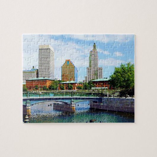 Uitzicht uit Waterplace Park, Providence, RI Legpuzzel (Horizontaal)