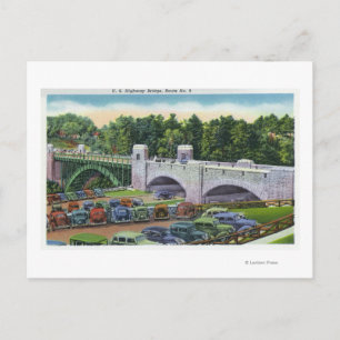 Uitzicht US Hwy Route 9 Bridge Briefkaart