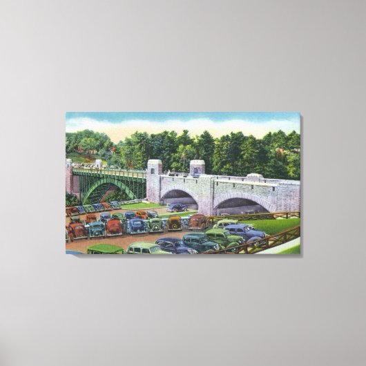 Uitzicht US Hwy Route 9 Bridge Canvas Afdruk (Voorkant)