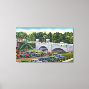 Uitzicht US Hwy Route 9 Bridge Canvas Afdruk