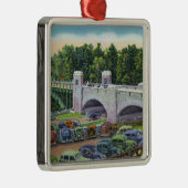 Uitzicht US Hwy Route 9 Bridge Metalen Ornament (Rechts)