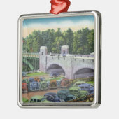 Uitzicht US Hwy Route 9 Bridge Metalen Ornament (Links)
