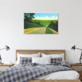 Uitzicht US Route 20 Canvas Afdruk (Insitu (Slaapkamer))