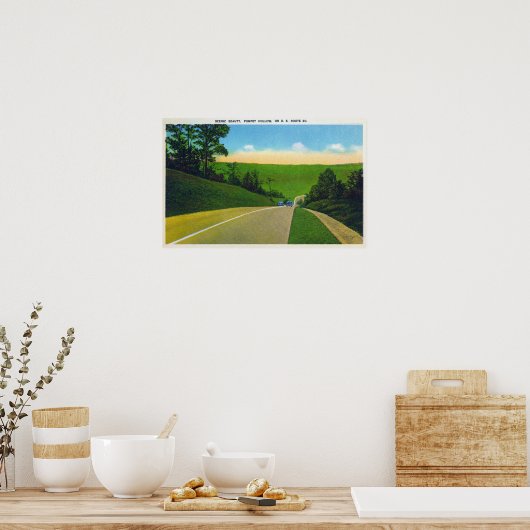 Uitzicht US Route 20 Poster (Keuken)