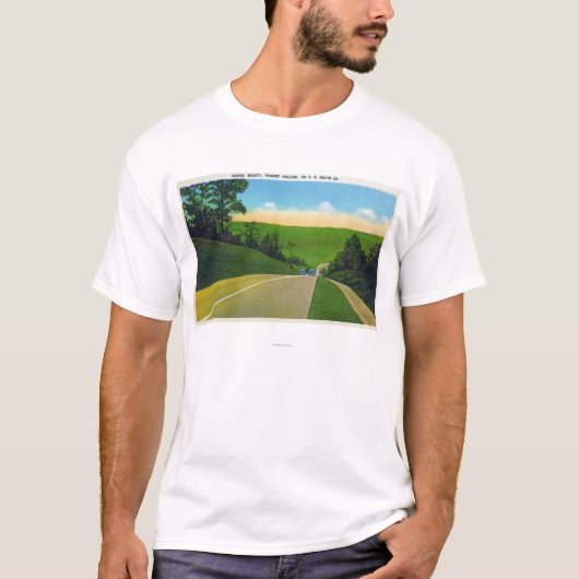 Uitzicht US Route 20 T-shirt (Voorkant)