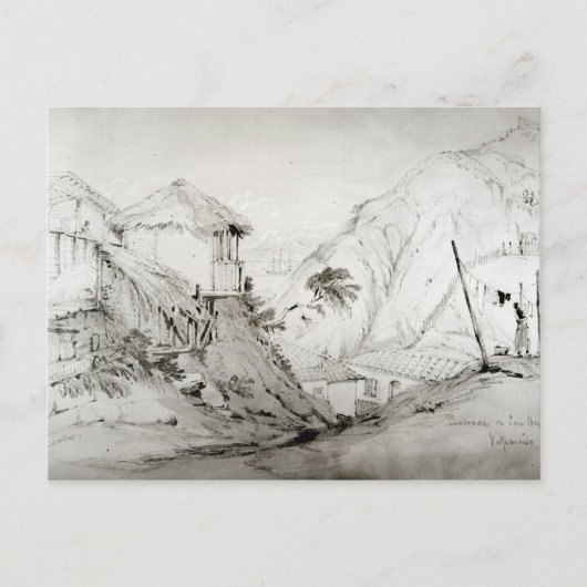 Uitzicht Valparaiso, 1834 Briefkaart (Voorkant)
