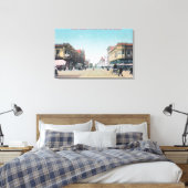 Uitzicht van 13th Street van BroadwayOakland, CA Canvas Afdruk (Insitu (Slaapkamer))