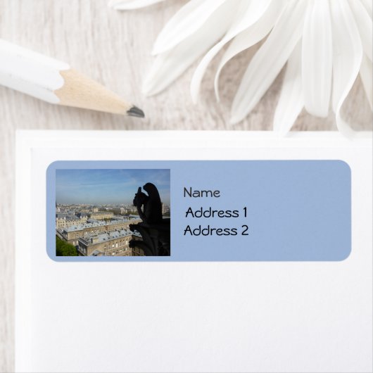 Uitzicht van A Gargoyle Etiket (Insitu)