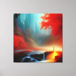 Uitzicht van adembenemende schoonheid canvas afdruk