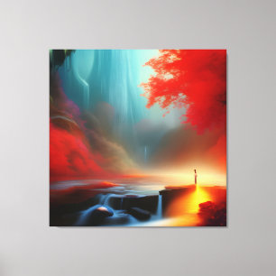 Uitzicht van adembenemende schoonheid canvas afdruk