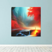 Uitzicht van adembenemende schoonheid canvas afdruk (Insitu (Houten vloer))