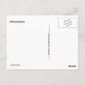 Uitzicht van Adirondack Chairs in de Adirondacks,  Briefkaart (Achterkant)