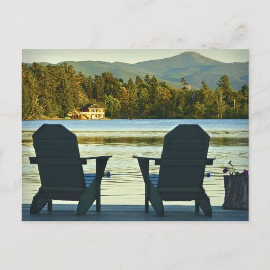 Uitzicht van Adirondack Chairs in de Adirondacks,  Briefkaart (Voorkant)