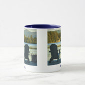 Uitzicht van Adirondack Chairs in de Adirondacks,  Mok (Midden)