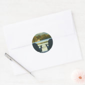 Uitzicht van Adirondack Chairs in de Adirondacks,  Ronde Sticker (Envelop)