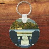 Uitzicht van Adirondack Chairs in de Adirondacks,  Sleutelhanger (Voorkant)
