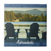 Uitzicht van Adirondack Chairs in de Adirondacks, Tegeltje (Voorkant)