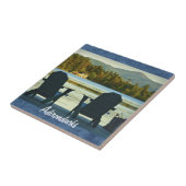 Uitzicht van Adirondack Chairs in de Adirondacks,  Tegeltje (Zijkant)