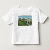 Uitzicht van adjutant Quarters in het oude Franse  Kinder Shirts (Voorkant)