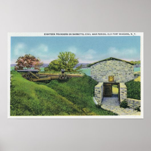 Uitzicht van adjutant Quarters in het oude Franse  Poster (Voorkant)