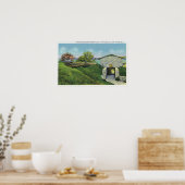Uitzicht van adjutant Quarters in het oude Franse  Poster (Keuken)