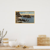 Uitzicht van afdichtingen met afdichtingen poster (Keuken)