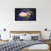 Uitzicht van Afrika, Europa, het Midden-Oosten en Canvas Afdruk (Insitu (Slaapkamer))