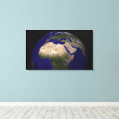 Uitzicht van Afrika, Europa, het Midden-Oosten en  Canvas Afdruk (Insitu (Houten vloer))