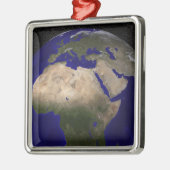 Uitzicht van Afrika, Europa, het Midden-Oosten en Metalen Ornament (Links)