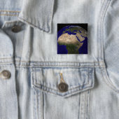 Uitzicht van Afrika, Europa, het Midden-Oosten en  Vierkante Button 5,1 Cm (In situ)