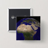 Uitzicht van Afrika, Europa, het Midden-Oosten en  Vierkante Button 5,1 Cm (Voorkant /achterkant)