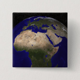 Uitzicht van Afrika, Europa, het Midden-Oosten en Vierkante Button 5,1 Cm