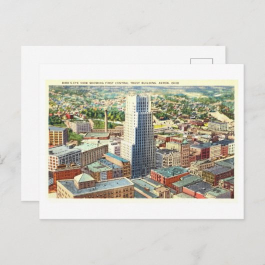 Uitzicht van Akron, Ohio, Briefkaart (Voorkant / Achterkant)