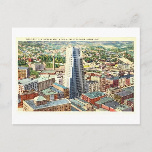  Uitzicht van Akron, Ohio, Briefkaart (Voorkant)