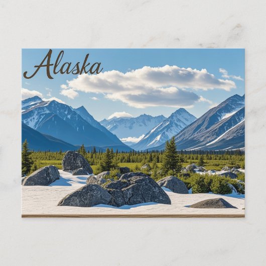 uitzicht van Alaska Lake Briefkaart (Voorkant)